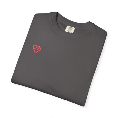 Unisex Heart Design Garment-Dyed T-Shirt - Casual Love Tee - Image 53
