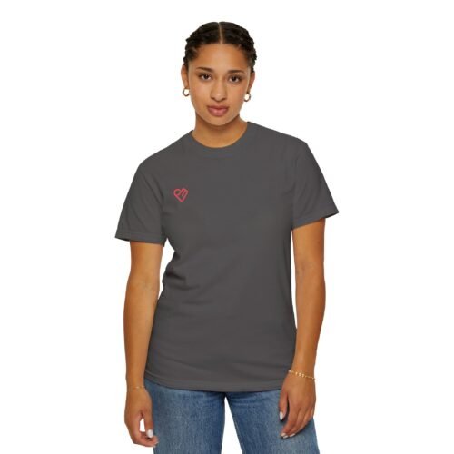 Unisex Heart Design Garment-Dyed T-Shirt - Casual Love Tee - Image 55