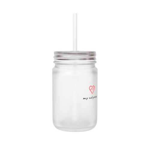 Personalized Mason Jar with Straw - Frosted Glass Drinkware for Parties & Gifts - Image 2