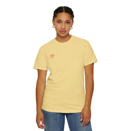 Unisex Heart Design Garment-Dyed T-Shirt - Casual Love Tee - Image 25