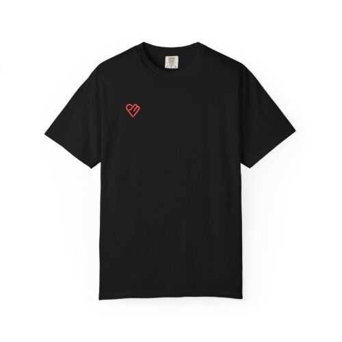 Unisex Heart Design Garment-Dyed T-Shirt - Casual Love Tee - Image 56