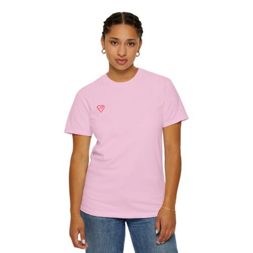 Unisex Heart Design Garment-Dyed T-Shirt - Casual Love Tee - Image 70