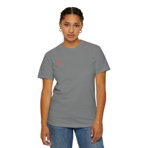 Unisex Heart Design Garment-Dyed T-Shirt - Casual Love Tee - Image 30