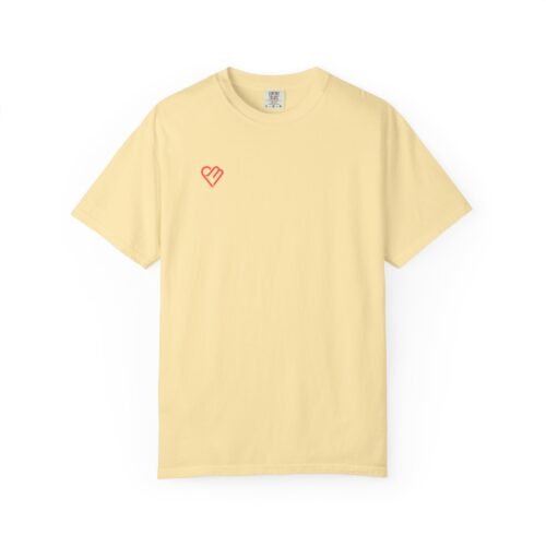 Unisex Heart Design Garment-Dyed T-Shirt - Casual Love Tee - Image 16