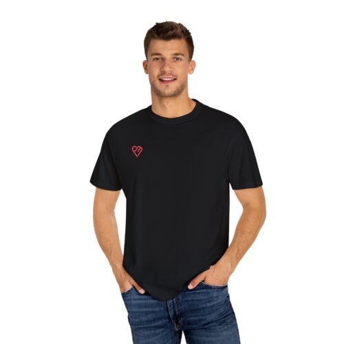 Unisex Heart Design Garment-Dyed T-Shirt - Casual Love Tee - Image 59