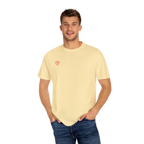 Unisex Heart Design Garment-Dyed T-Shirt - Casual Love Tee - Image 19
