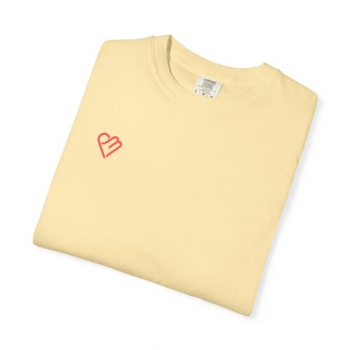 Unisex Heart Design Garment-Dyed T-Shirt - Casual Love Tee - Image 18