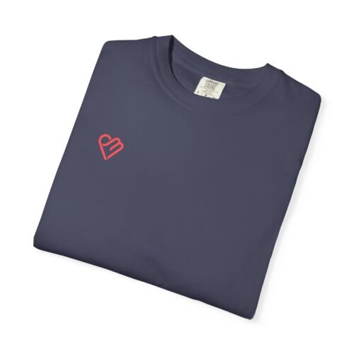 Unisex Heart Design Garment-Dyed T-Shirt - Casual Love Tee - Image 48