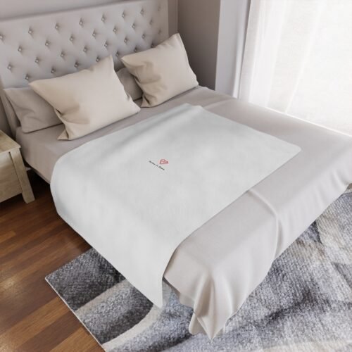Cozy Minky Blanket – "Home is Here" Soft Throw - Image 4