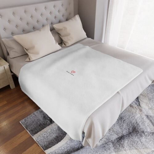 Cozy Minky Blanket – "Home is Here" Soft Throw