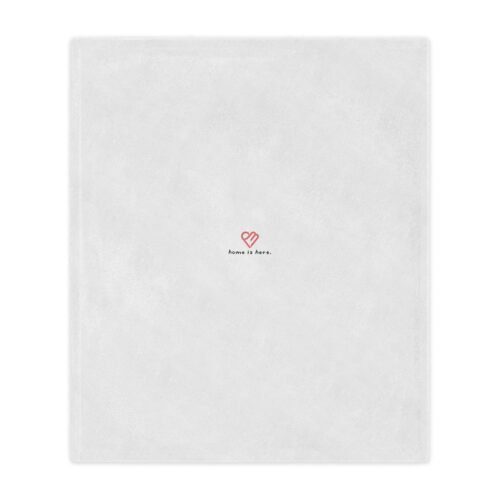 Cozy Minky Blanket – "Home is Here" Soft Throw - Image 3