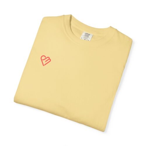 Unisex Heart Design Garment-Dyed T-Shirt - Casual Love Tee - Image 23