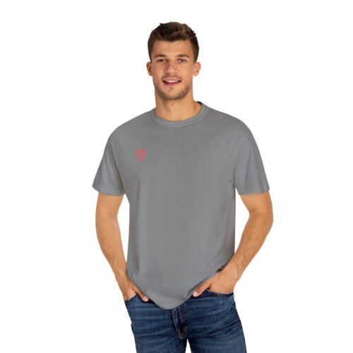 Unisex Heart Design Garment-Dyed T-Shirt - Casual Love Tee - Image 39