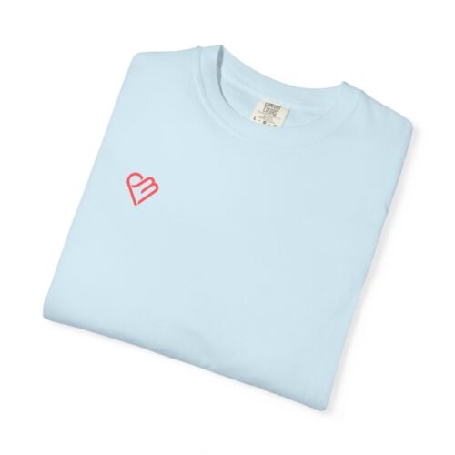 Unisex Heart Design Garment-Dyed T-Shirt - Casual Love Tee - Image 33
