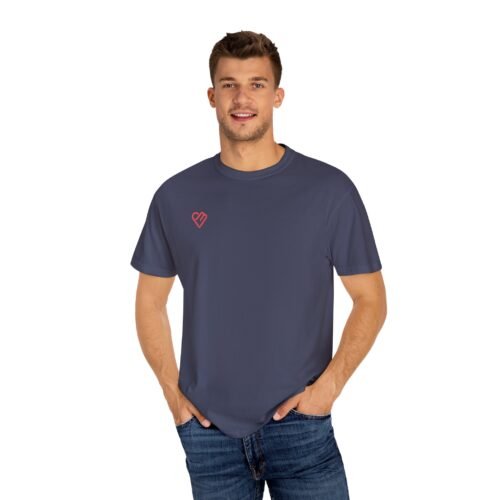Unisex Heart Design Garment-Dyed T-Shirt - Casual Love Tee - Image 49