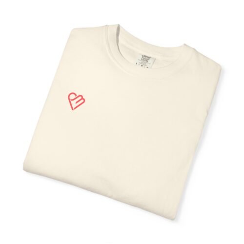 Unisex Heart Design Garment-Dyed T-Shirt - Casual Love Tee - Image 13