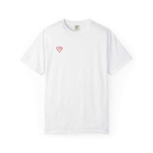 Unisex Heart Design Garment-Dyed T-Shirt - Casual Love Tee - Image 6