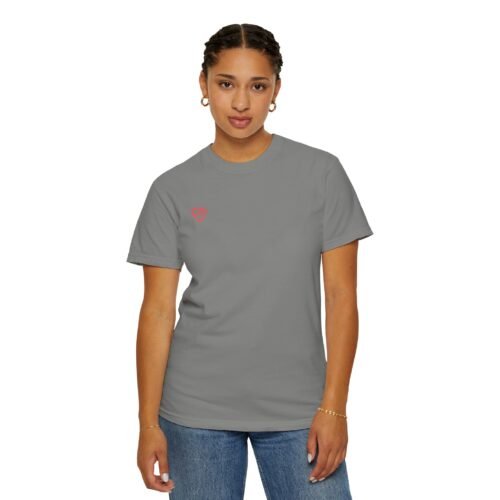 Unisex Heart Design Garment-Dyed T-Shirt - Casual Love Tee - Image 40