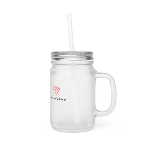 Personalized Mason Jar with Straw - Frosted Glass Drinkware for Parties & Gifts - Image 4