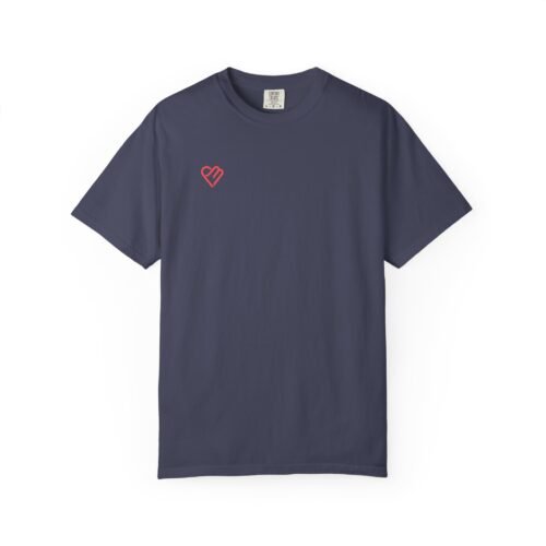 Unisex Heart Design Garment-Dyed T-Shirt - Casual Love Tee - Image 46