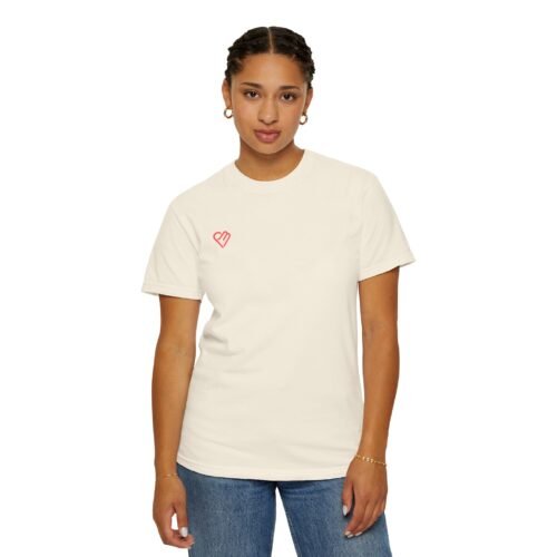 Unisex Heart Design Garment-Dyed T-Shirt - Casual Love Tee - Image 15