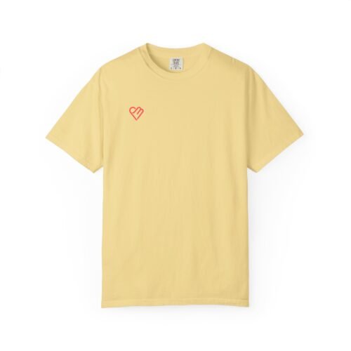 Unisex Heart Design Garment-Dyed T-Shirt - Casual Love Tee - Image 21