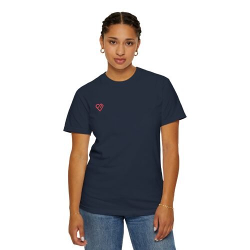 Unisex Heart Design Garment-Dyed T-Shirt - Casual Love Tee - Image 65