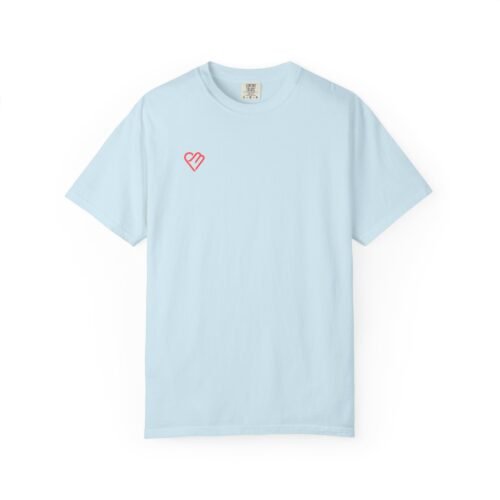 Unisex Heart Design Garment-Dyed T-Shirt - Casual Love Tee - Image 31