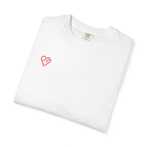 Unisex Heart Design Garment-Dyed T-Shirt - Casual Love Tee - Image 8