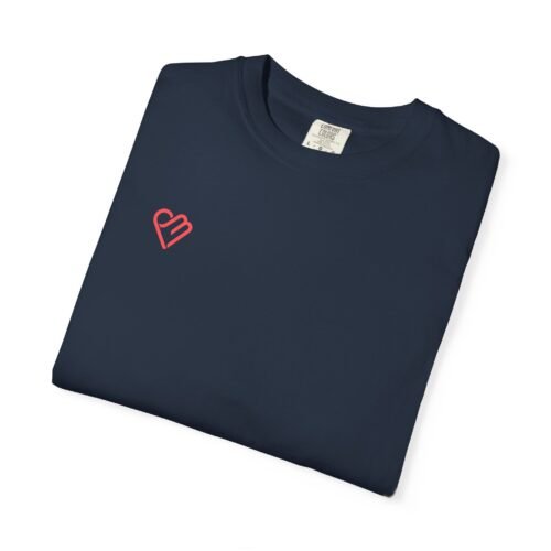 Unisex Heart Design Garment-Dyed T-Shirt - Casual Love Tee - Image 63